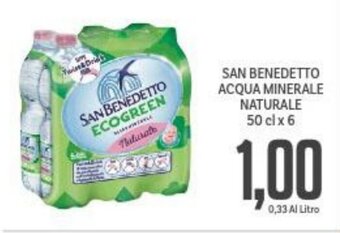 Supermercati Piccolo SAN BENEDETTO ACQUA MINERALE NATURALE 50 clx 6 offerta