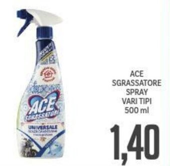 ACE SGRASSATORE SPRAY VARI TIPI 500 ml