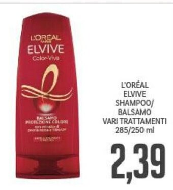 L'ORÉAL ELVIVE SHAMPOO/ BALSAMO VARI TRATTAMENTI 285/250 ml