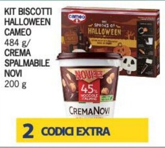 Supermercati Piccolo KIT BISCOTTI HALLOWEEN CAMEO 484 g/ CREMA SPALMABILE NOVI 200 g offerta