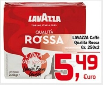 Punto é market LAVAZZA Caffè Qualità Rossa Gr. 250x2 offerta
