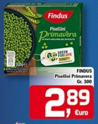 Punto é market FINDUS Pisellini Primavera Gr. 300 offerta