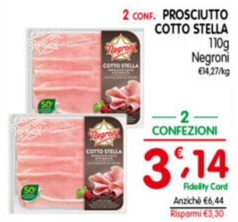 D'Ambros PROSCIUTTO COTTO STELLA Negroni 110 g offerta