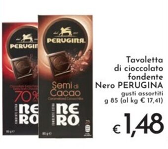 Eurospesa Tavoletta di cioccolato fondente Nero PERUGINA gusti assortiti g 85 offerta