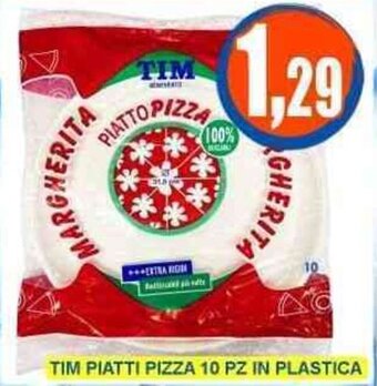 TIM PIATTI PIZZA 10 PZ IN PLASTICA