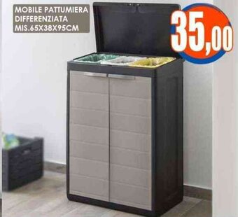 GIUNIGOR MOBILE PATTUMIERA DIFFERENZIATA MIS.65X38X95CM