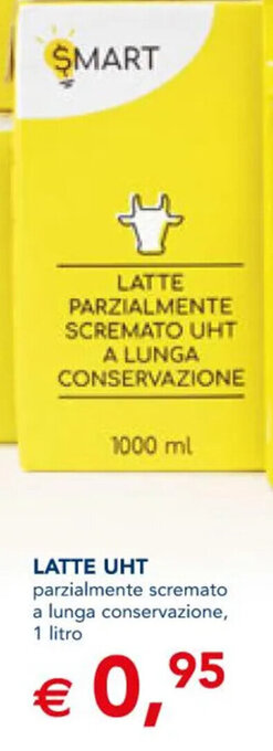 Esselunga SMART LATTE UHT parzialmente scremato a lunga conservazione, 1 litro offerta