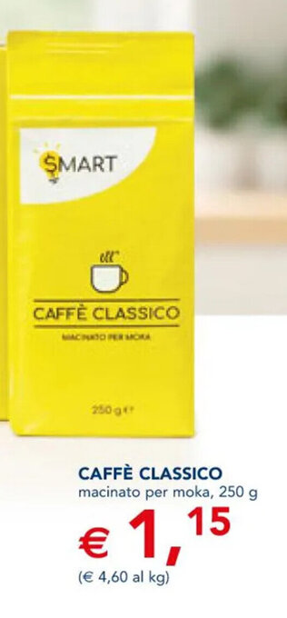 SMART CAFFÈ CLASSICO macinato per moka, 250 g