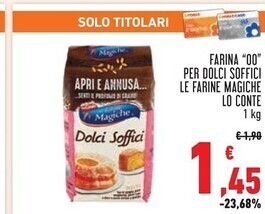 Conad Lo conte farina 00 per dolci soffici le farine magiche offerta