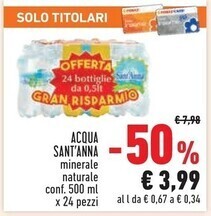 Conad Sant'anna acqua offerta