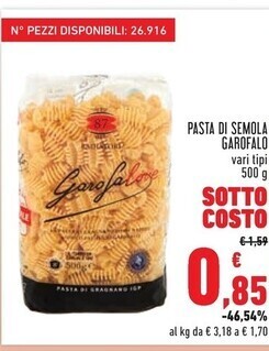 Conad City Garofalo pasta di semola offerta