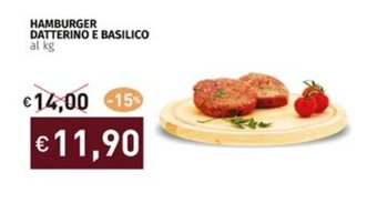 Prezzemolo e Vitale HAMBURGER DATTERINO E BASILICO offerta