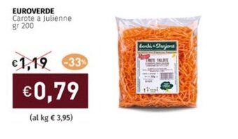 Prezzemolo e Vitale EUROVERDE Carote a Julienne gr 200 offerta