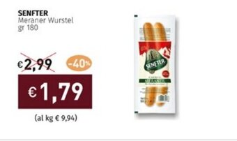 Prezzemolo e Vitale SENFTER Meraner Wurstel gr 180 offerta