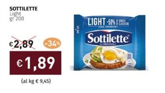 Prezzemolo e Vitale SOTTILETTE Light gr 200 offerta