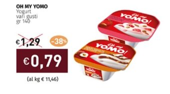 Prezzemolo e Vitale OH MY YOMO Yogurt vari gusti gr 140 offerta