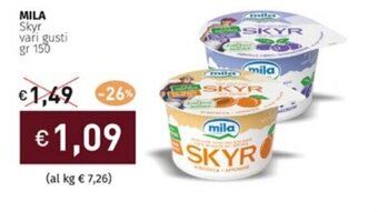 Prezzemolo e Vitale MILA Skyr vari gusti gr 150 offerta