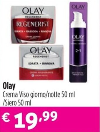 Saponi e profumi Olay Crema Viso giorno/notte 50 ml /Siero 50 ml offerta