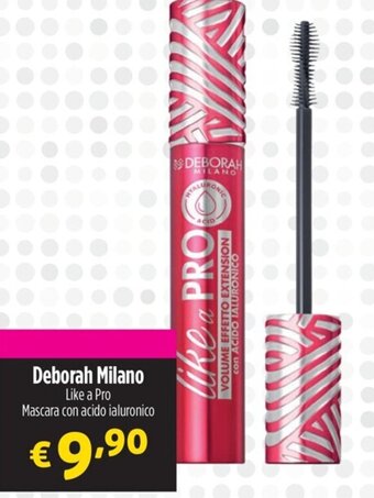 Saponi e profumi Deborah Milano Like a Pro Mascara con acido ialuronico offerta