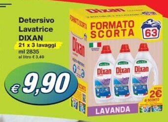 Prix Quality Detersivo Lavatrice DIXAN 21 x 3 lavaggi ml 2835 offerta