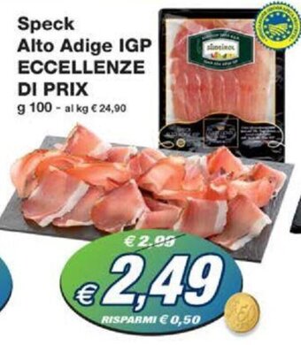 Prix Quality Speck Alto Adige IGP ECCELLENZE DI PRIX g 100 offerta