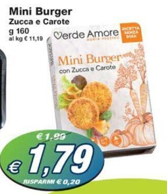 Prix Quality Mini Burger Zucca e Carote g 160 offerta