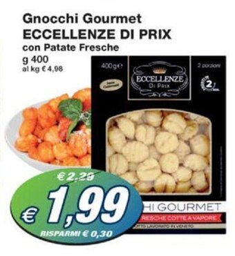 Prix Quality Gnocchi Gourmet ECCELLENZE DI PRIX con Patate Fresche g 400 offerta