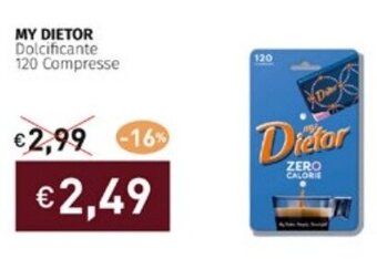 MY DIETOR Dolcificante 120 Compresse