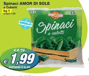 Prix Quality Spinaci AMOR DI SOLE a Cubetti kg 1 offerta