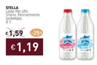 Prezzemolo e Vitale STELLA Latte Pet Uht Intero, Parzialmente Scremato 1 lt. offerta