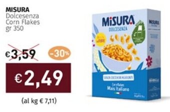 Prezzemolo e Vitale MISURA Dolcesenza Corn Flakes gr 350 offerta