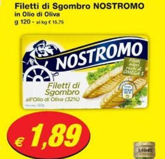 Prix Quality Filetti di Sgombro NOSTROMO in Olio di Oliva g 120 offerta