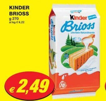 Prix Quality KINDER BRIOSS g 270 offerta