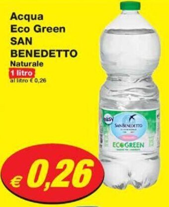 Prix Quality Acqua Eco Green SAN BENEDETTO Naturale 1 litro offerta