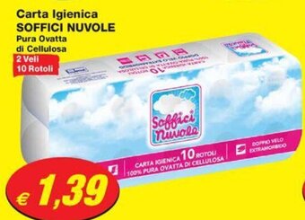 Carta Igienica SOFFICI NUVOLE 2 Veli 10 Rotoli