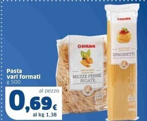 Sigma Sigma pasta offerta
