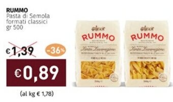 RUMMO Pasta di Semola formati classici gr 500
