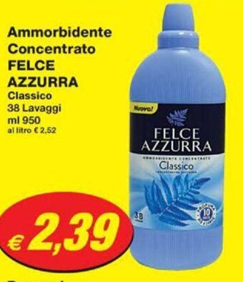 Ammorbidente Concentrato FELCE AZZURRA 38 Lavaggi ml 950