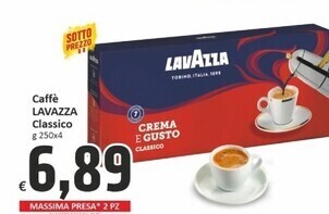 Paghi Poco Lavazza caffe classico offerta