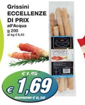 Prix Quality Grissini ECCELLENZE DI PRIX all'Acqua g 200 offerta