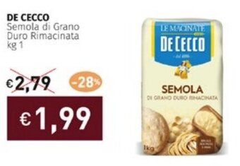 Prezzemolo e Vitale DE CECCO Semola di Grano Duro Rimacinata kg 1 offerta