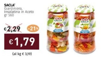 Prezzemolo e Vitale SACLA' Giardiniera, Insalatina in Aceto gr 560 offerta