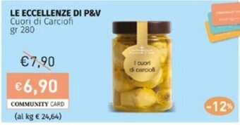 Prezzemolo e Vitale LE ECCELLENZE DI P&V Cuori di Carciofi gr 280 offerta