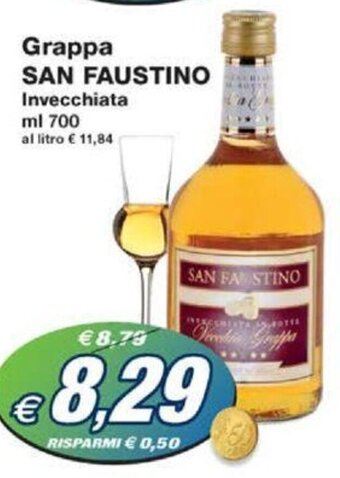 Prix Quality Grappa SAN FAUSTINO Invecchiata ml 700 offerta