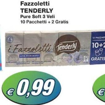 Fazzoletti TENDERLY Pure Soft 3 Veli 10 Pacchetti + 2 Gratis