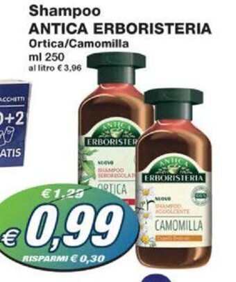 Prix Quality Shampoo ANTICA ERBORISTERIA Ortica/Camomilla ml 250 offerta