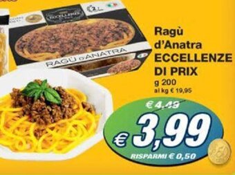 Ragù d'Anatra ECCELLENZE DI PRIX g 200