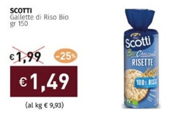 Prezzemolo e Vitale SCOTTI Gallette di Riso Bio gr 150 offerta