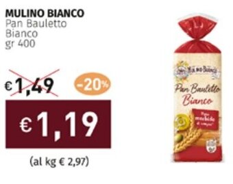 Prezzemolo e Vitale MULINO BIANCO Pan Bauletto Bianco gr 400 offerta
