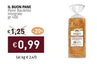 Prezzemolo e Vitale IL BUON PANE Pane Bauletto Integrale gr 400 offerta